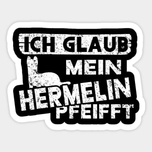 Retro Hermelin Spruch Vintage Familie pfeifft Sticker